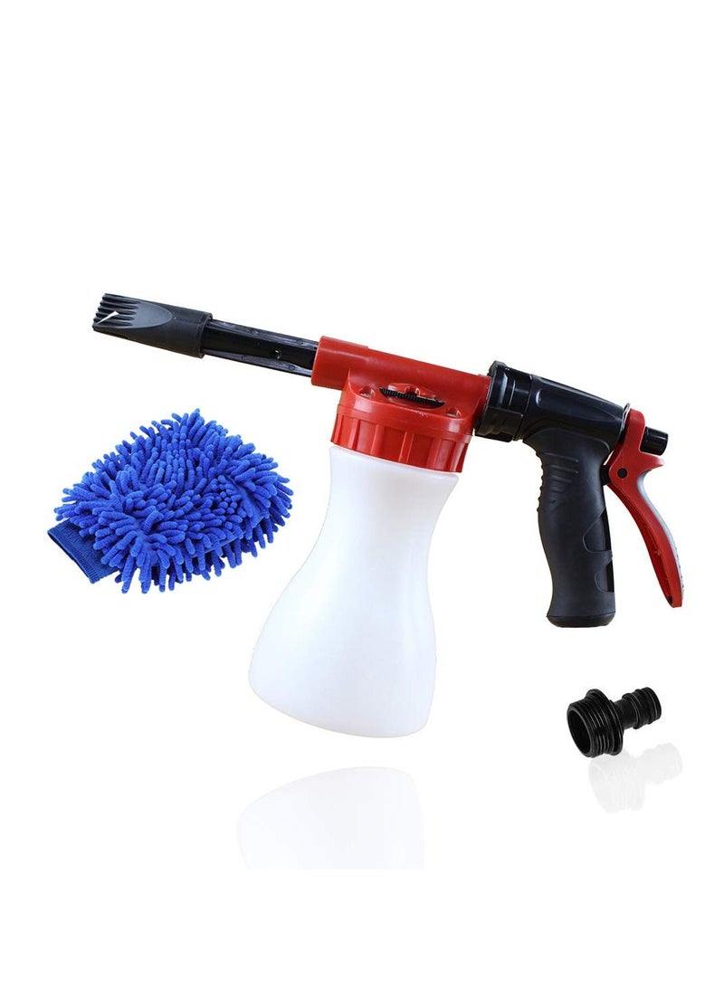 Water Pressure, Best Care for Car, Car Wash Foam Gun, Adjustable Hose Wash Sprayer with Adjustment Ratio Dial Foam Blaster, Foam Cannon Attaches for Any Garden Hose - Image 1